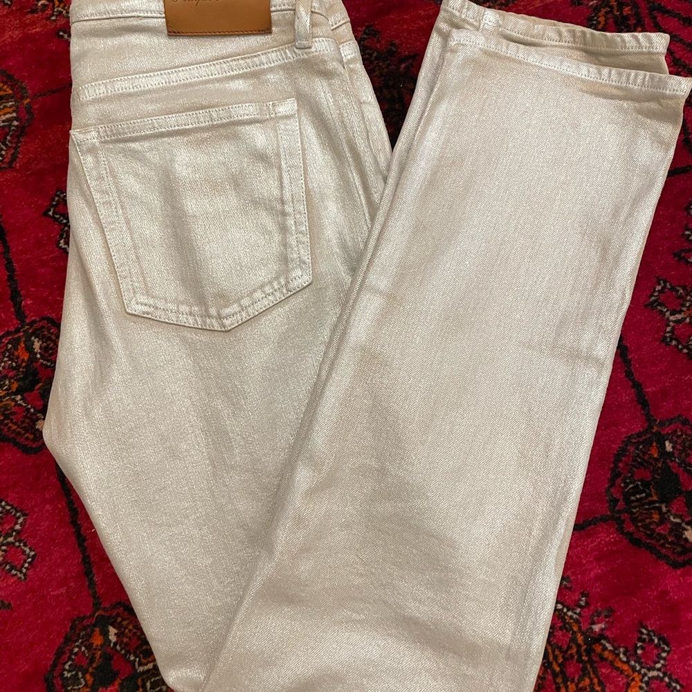 Ralph Lauren Purple Label Beige Straight Leg Jeans